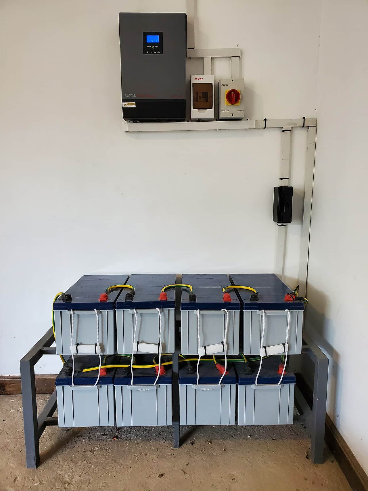 Battery bank and inverter, Kenya