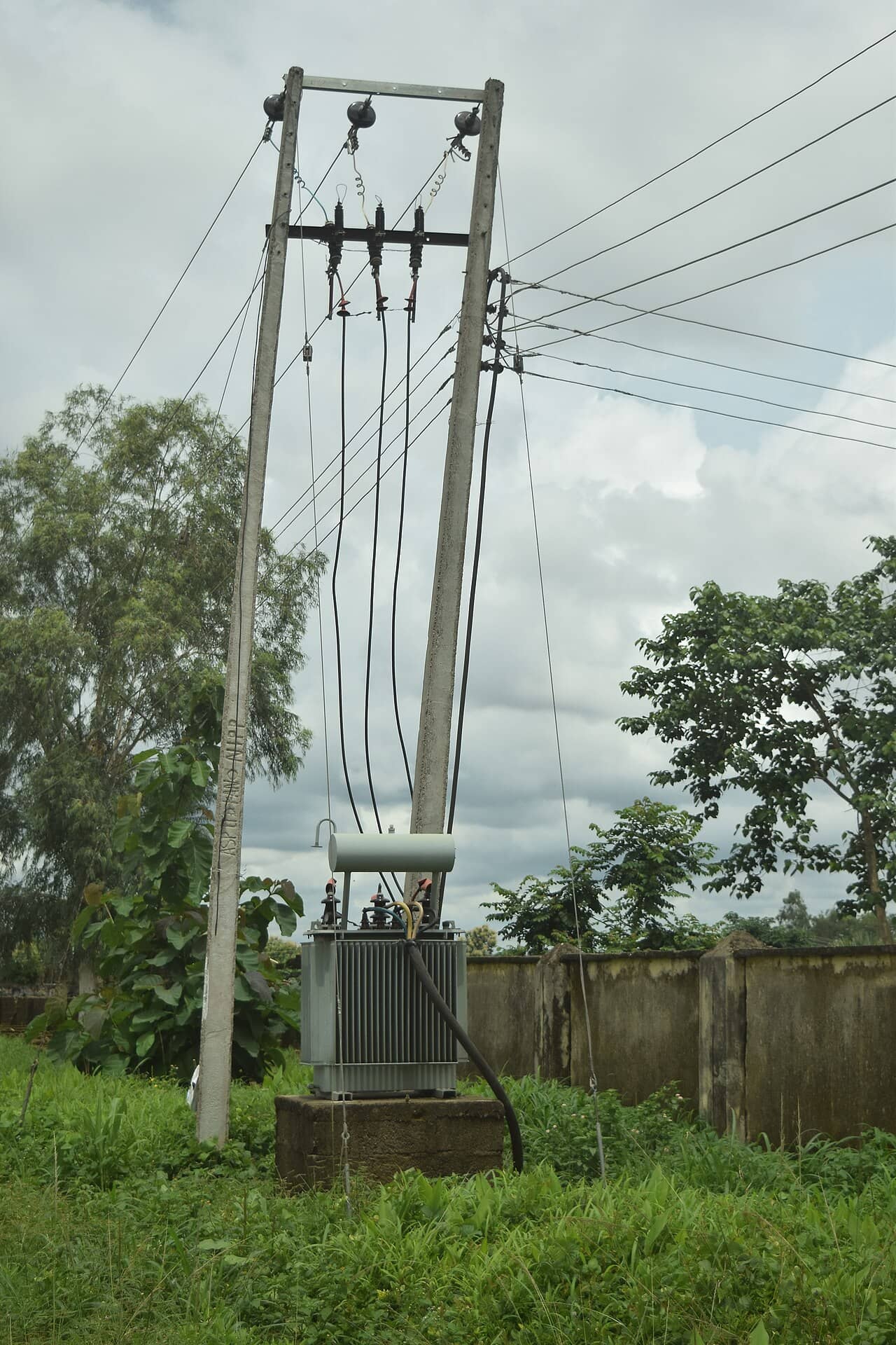 A distribution transformer in Kafanchan, Nigeria
